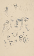Studies of heads, 1880-1910.