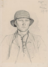 Peasant's head, around 1875-1878.
