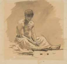 Seated Man Naked to the Waist, 1895-1900.