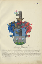 Coat of arms of the David family, 1904.   Additional Info: Adolf Medzihradsky's manuscript album