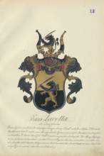 Coat of arms of the Lavott family, 1904-1910.   Additional Info: Adolf Medzihradsky's manuscript