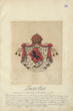 Coat of arms of the zerotin family, 1904-1910.   Additional Info: Adolf Medzihradsky's manuscript