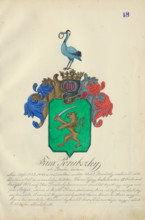 Coat of arms of the Porubska family, 1904-1910.   Additional Info: Adolf Medzihradsky's manuscript