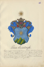 Coat of arms of the Szontagh family, 1904-1910.   Additional Info: Adolf Medzihradsky's manuscript