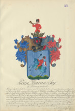 Coat of arms of the Turanska family, 1904-1910.   Additional Info: Adolf Medzihradsky's manuscript