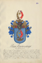 Coat of arms of the Smrecanyi family, 1904-1910.   Additional Info: Adolf Medzihradsky's manuscript