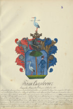 Coat of arms of the caplovic family, 1904-1910.   Additional Info: Adolf Medzihradsky's manuscript
