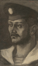 Portrait study of a sailor's head, 1898.