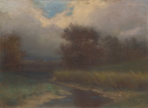 At the stream, around 1910.