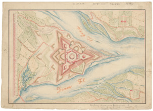Ideal design of the Komarno fortress, 1600/1700.