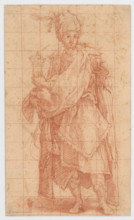 Study of a male figure with a goblet (one of the kings from "The Adoration"), 1550/1600.
