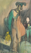Woman with a bird's face, 1940-1944.