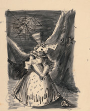 Dead girl with a bow (illustration of a fairy tale?) , 1940/1944.