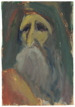 Old man's head with a beard, 1940/1944.