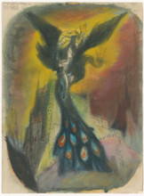 Princess carried away by a monster with a peacock's tail, 1940-1944.