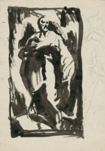 Sketch of a standing man, 1940-1944.