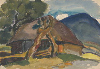 Cottage under the mountains, 1930.