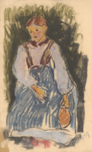 Girl with a jug, around 1930.