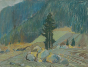 Mountain stream among boulders, 1925-1932.