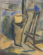 Still life with a yellow vessel, around 1935.