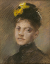 Portrait of a lady in black, 1870-1890.