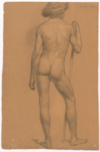 Study of a standing male nude from behind, 1898-1902.