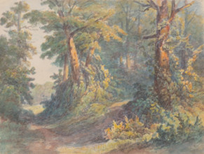 Forest motif, around 1900.