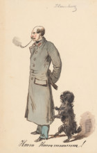 Soldier with a dog, 1850-1860.