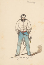Man with hands in pockets, 1850-1855.