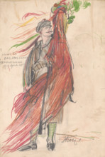 Portrait of Jozef Balaz as a Communard, 1919.