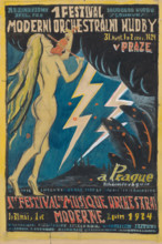 Poster for the 1st international festival of modern orchestral music, 1924.
