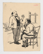Lawyer with client, around 1920.