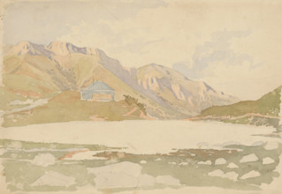 Kezmarska cottage above Belianské Tatras, 1875-1880.