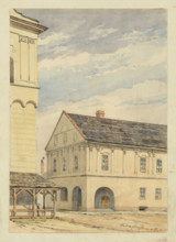 At the bell tower in Spisska Sobota, 1913.