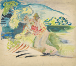 Man with a dog, 1940-1944.