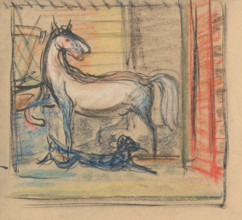 In the stable, 1940-1944.