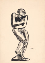 Study of a standing male nude, 1930s.