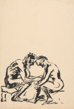 Two seated men, 1940-1944.