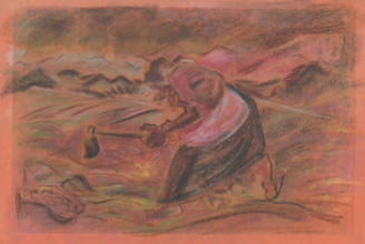 Picking potatoes, 1930-1935.