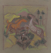 Horses in Pasture, 1940-1944.