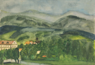 Landscape with houses, 1940-1944.