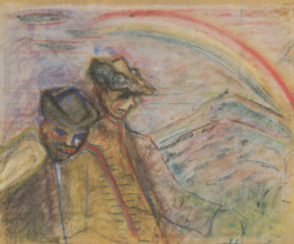 Two men in the countryside, 1935-1944.