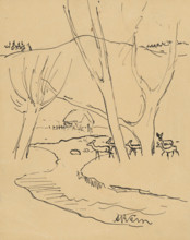Deer in the forest, 1920-1929.