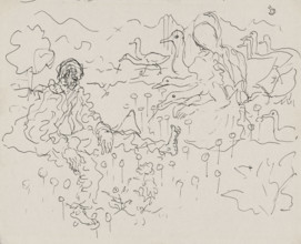 Man with geese, c1935.