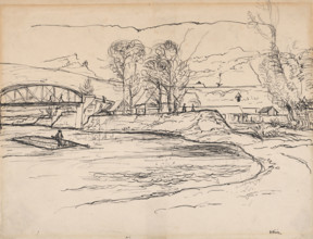 Raft on the Vah River, 1920-1929.