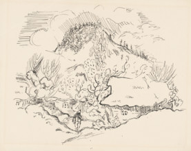 Man behind the village, c1935.