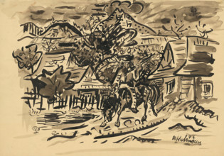 Man from Orava on a horse, c1935.