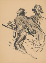 Hunter and figure, 1st half 20th century.