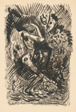Woman and a monster, 1st half 20th century.