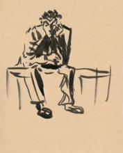 Sketchbook 8 Sitting man, 1st half 20th century.